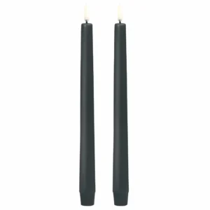 Uyuni led-kaars diner slim 2,3 x 25cm pine green 2pack