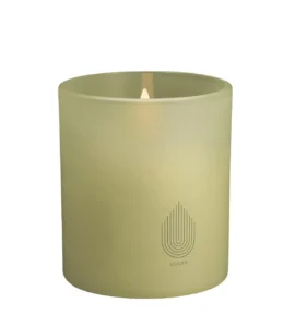 Uyuni led-kaars Glass Candle 9,2 x 10,2cm light green leaf