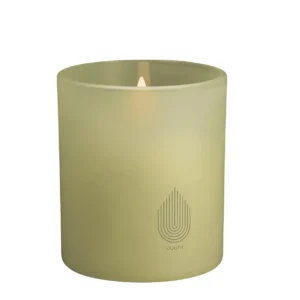 Uyuni led-kaars Glass Candle 9,2 x 10,2cm light green leaf