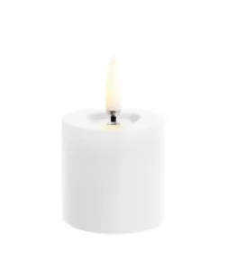 Uyuni led-kaars Melted 5 x 4,5cm nordic white