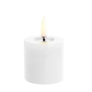 Uyuni led-kaars Melted 5 x 4,5cm nordic white