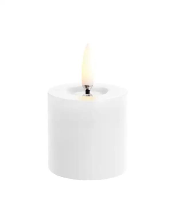Uyuni led-kaars Melted 5 x 4,5cm nordic white