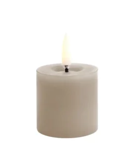 Uyuni led-kaars Melted 5 x 4,5cm sandstone