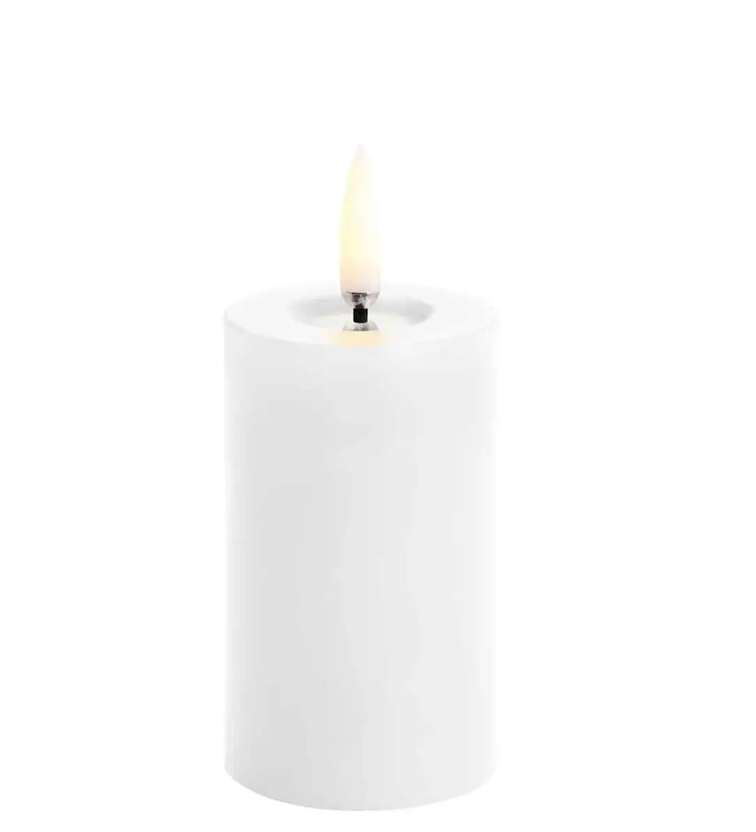 Uyuni led-kaars Melted 5 x 7,5cm nordic white