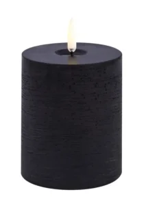 Uyuni led-kaars Melted 7,8 x 10cm forest black