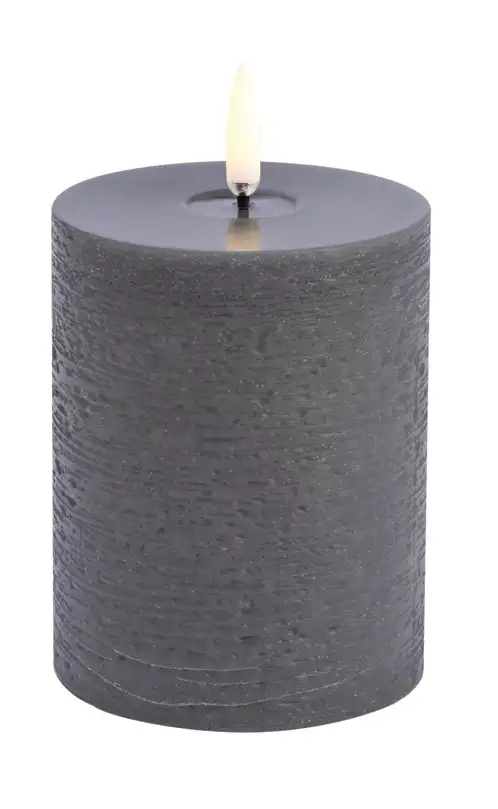 Uyuni led-kaars Melted 7,8 x 10cm grey