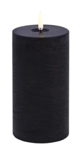 Uyuni led-kaars Melted 7,8 x 15cm forest black