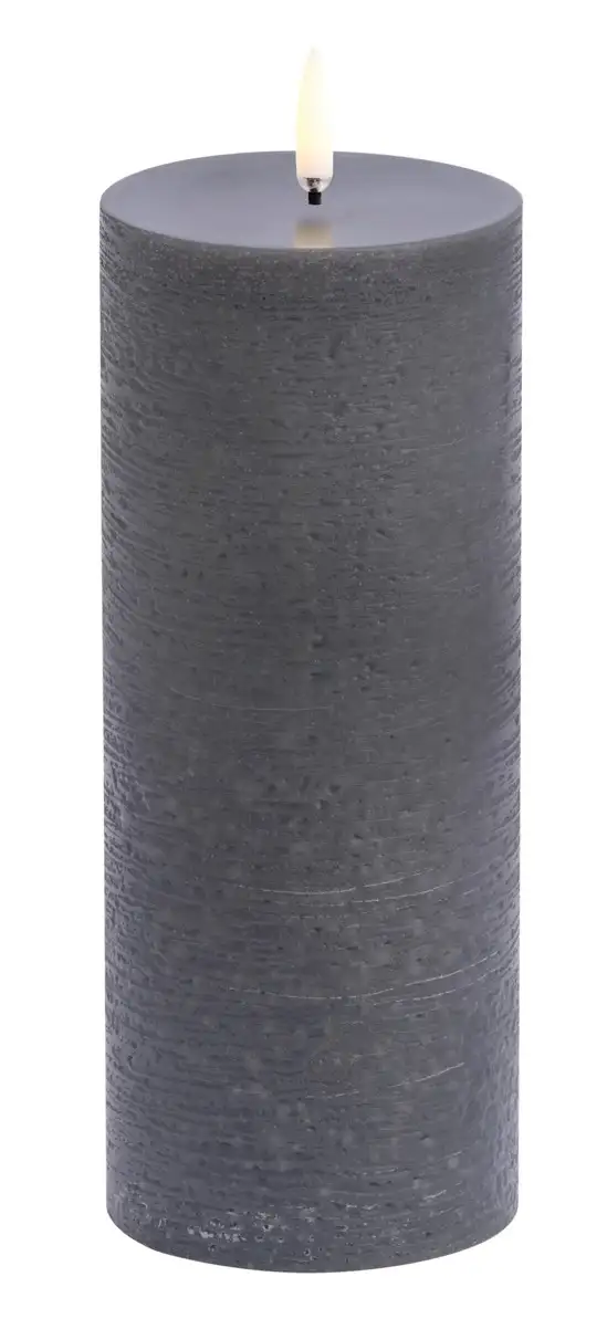 Uyuni led-kaars Melted 7,8 x 20cm grey