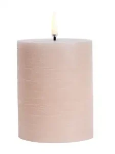 Uyuni led-kaars Rustic 7,8 x 10cm beige