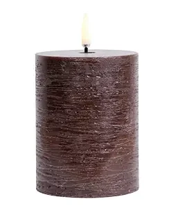 Uyuni led-kaars Rustic 7,8 x 10cm brown