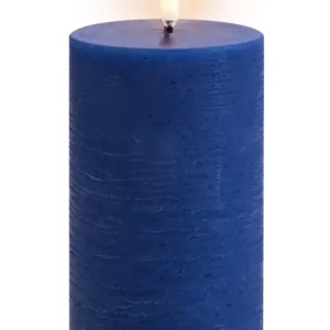 Uyuni led-kaars Rustic 7,8 x 15,2cm royal blue