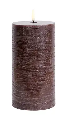 Uyuni led-kaars Rustic 7,8 x 15cm brown