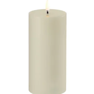 Uyuni led-kaars Rustic 7,8 x 15cm oyster grey