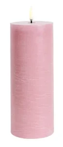 Uyuni led-kaars Rustic 7,8 x 20cm dusty rose