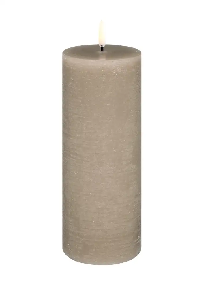 Uyuni led-kaars Rustic 7,8 x 20cm sandstone