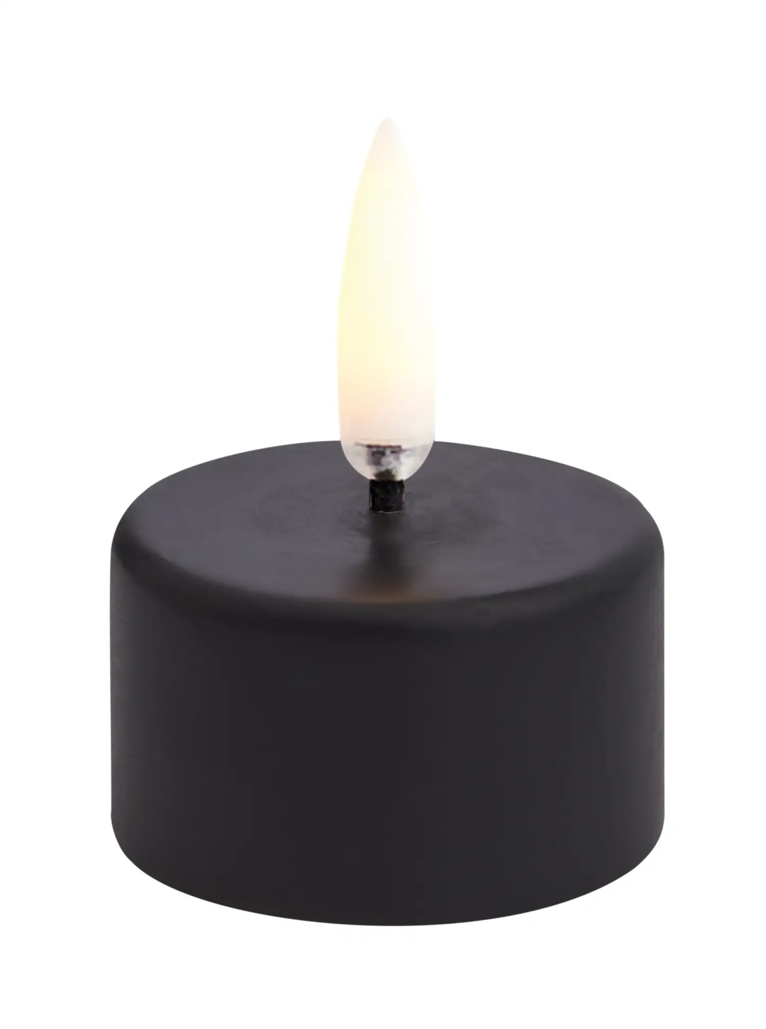 Uyuni led-waxinelichtje tealight r4 x h2,1cm plain black