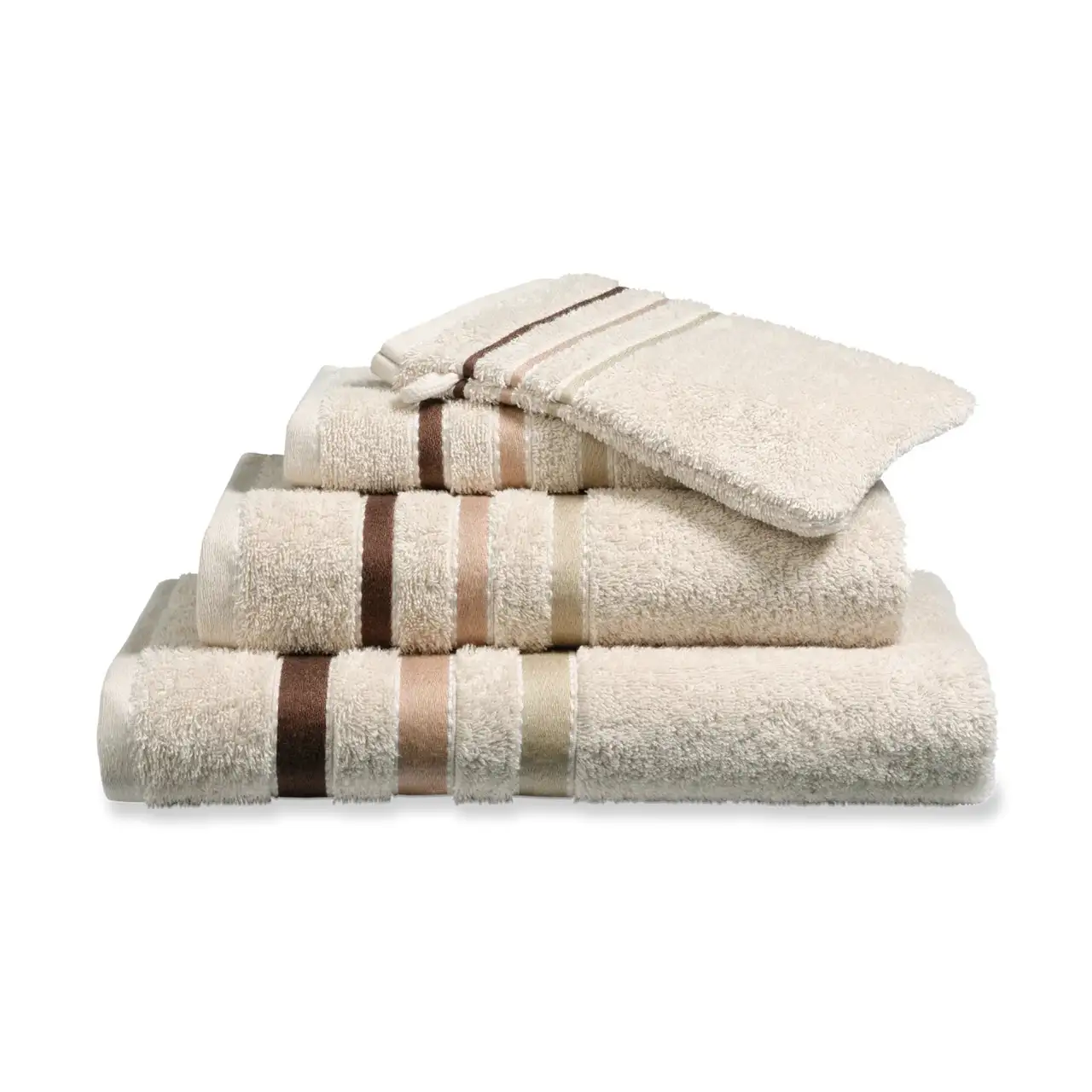 Vandyck badgoed Prestige Lines cream tan - Handdoek 60x110cm