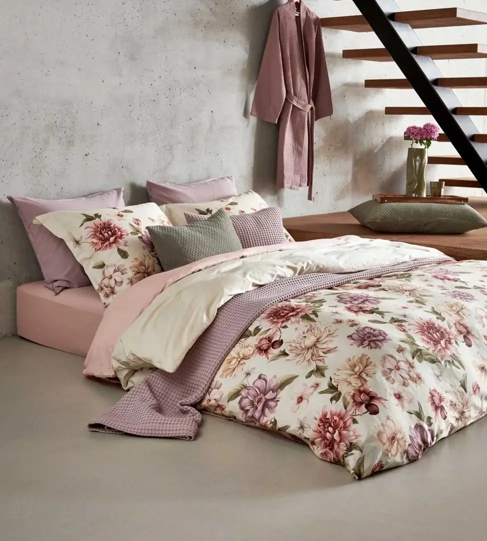 Vandyck dekbedovertrek Harmony cream tan satijn