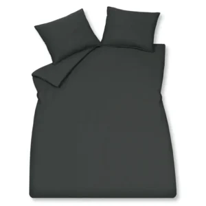 Vandyck dekbedovertrek Washed Cotton off black - 1-persoons 140x200/220cm + 1 sloop
