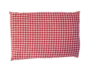 Wow kersenpit kussen 20x30cm rood-wit