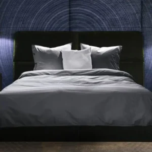 Yellow dekbedovertrek Percale (steel grey) - 1-persoons 140x200/220cm + 1 sloop