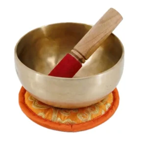 ZENZES® Brass klankschaal Singing Bowl Ø15cm 630gram oranje