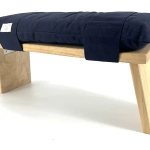 ZENZES® meditatiebank kussen katoen 48x20cm donkerblauw