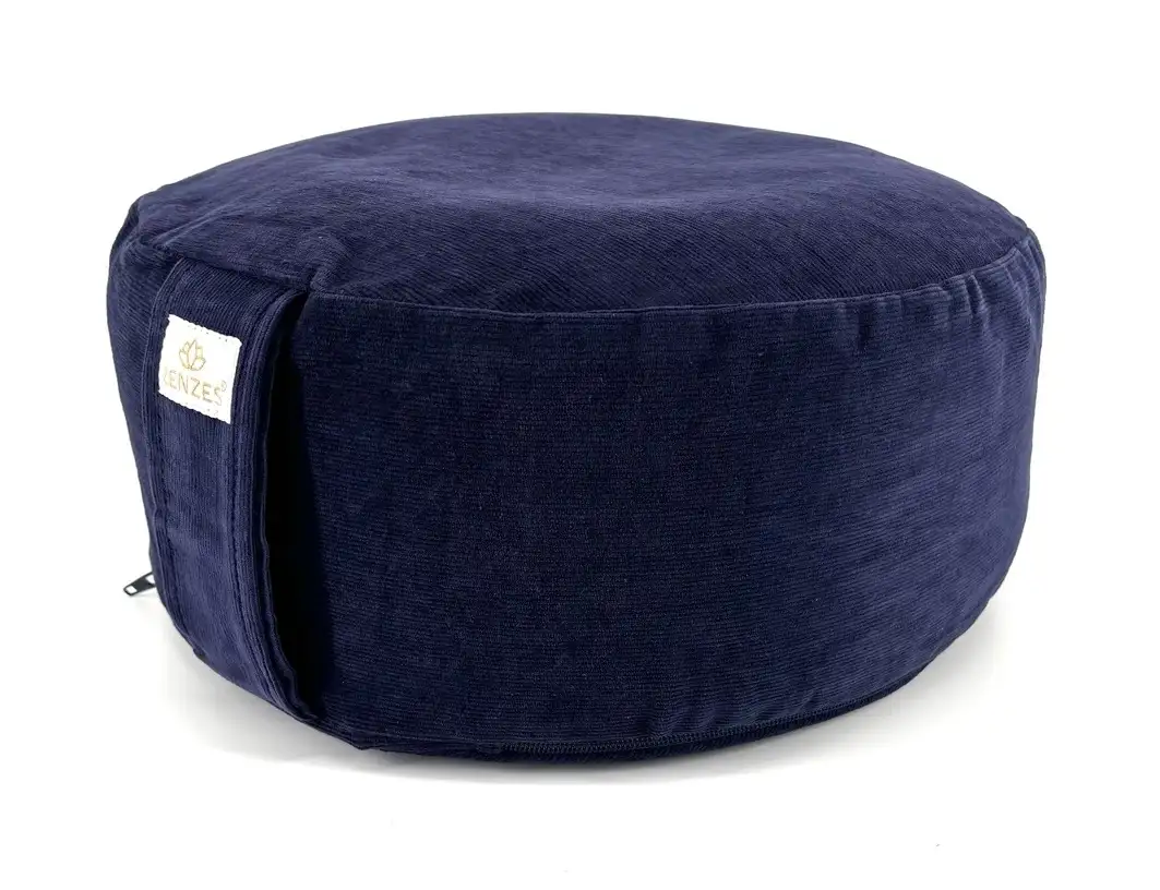 ZENZES® meditatiekussen corduroy 33x15cm navy