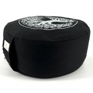 ZENZES® meditatiekussen embroidery Tree of Life 33x14cm black