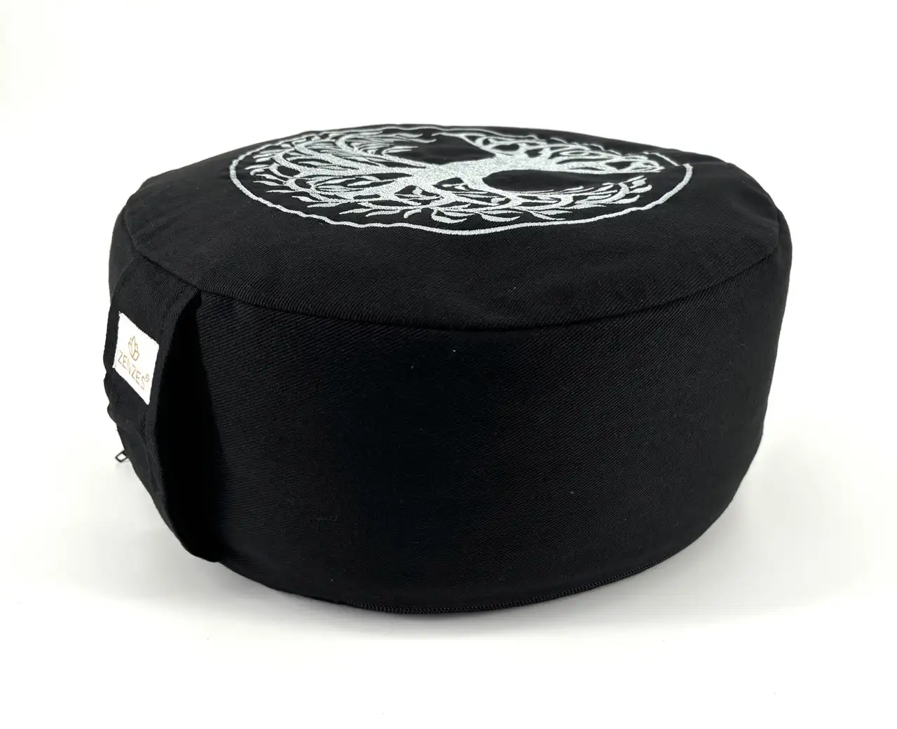 ZENZES® meditatiekussen embroidery Tree of Life 33x14cm black