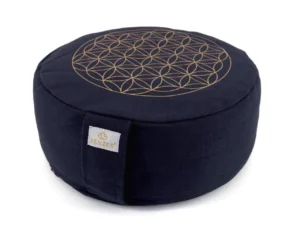 ZENZES® meditatiekussen Flower of Life 33x14cm donkerblauw
