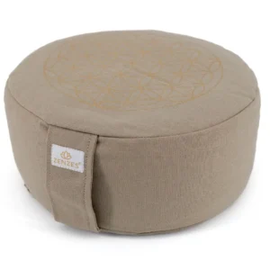 ZENZES® meditatiekussen Flower of Life 33x14cm zand