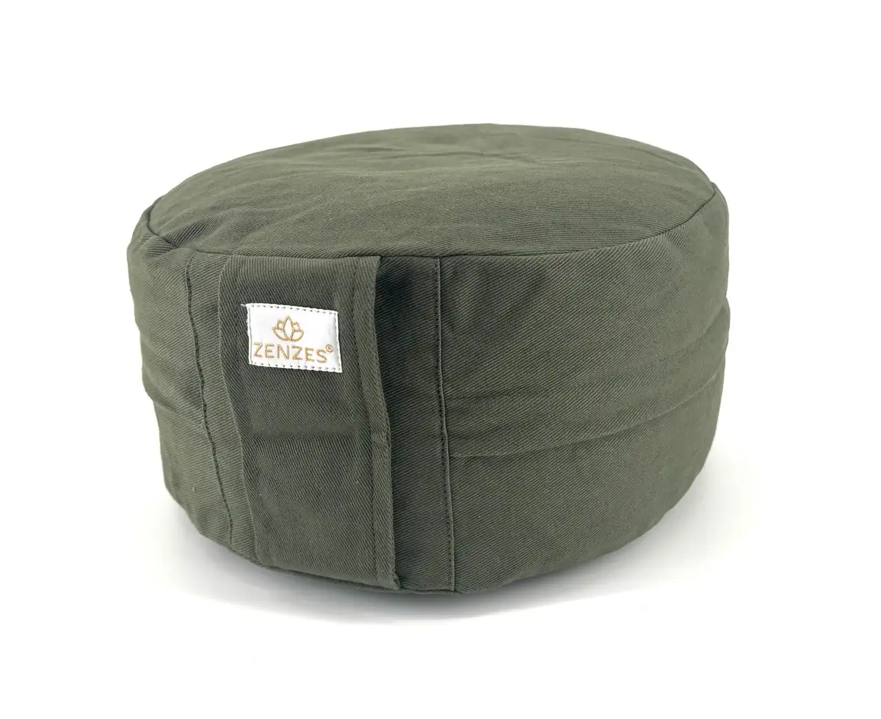 ZENZES® Pro Eco meditatiekussen rond 30x14cm olive green