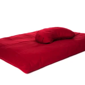 ZENZES® Pro Eco meditatiekussen zabuton en halve maan kussen bordeaux