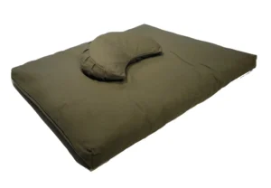 ZENZES® Pro Eco meditatiekussen zabuton en halve maan kussen olive green