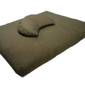 ZENZES® Pro Eco meditatiekussen zabuton en halve maan kussen olive green