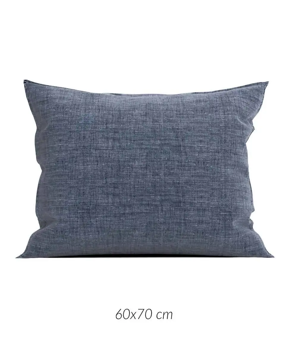Zo! Home kussensloop Lino 60x70cm (urban blue)