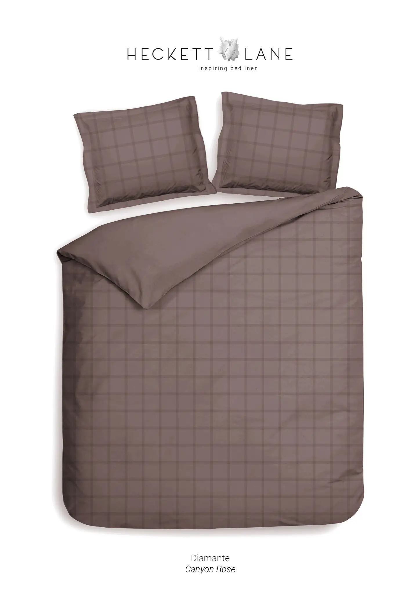 Heckett Lane dekbedovertrek Diamante (satijn, canyon rose) - Roze - Afbeelding 4