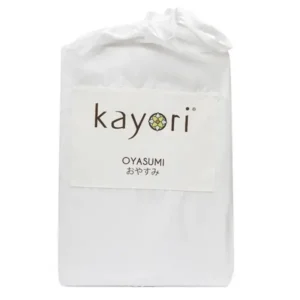 Kayori tencel topper hoeslaken Oyasumi (tot 12cm, wit) - Wit