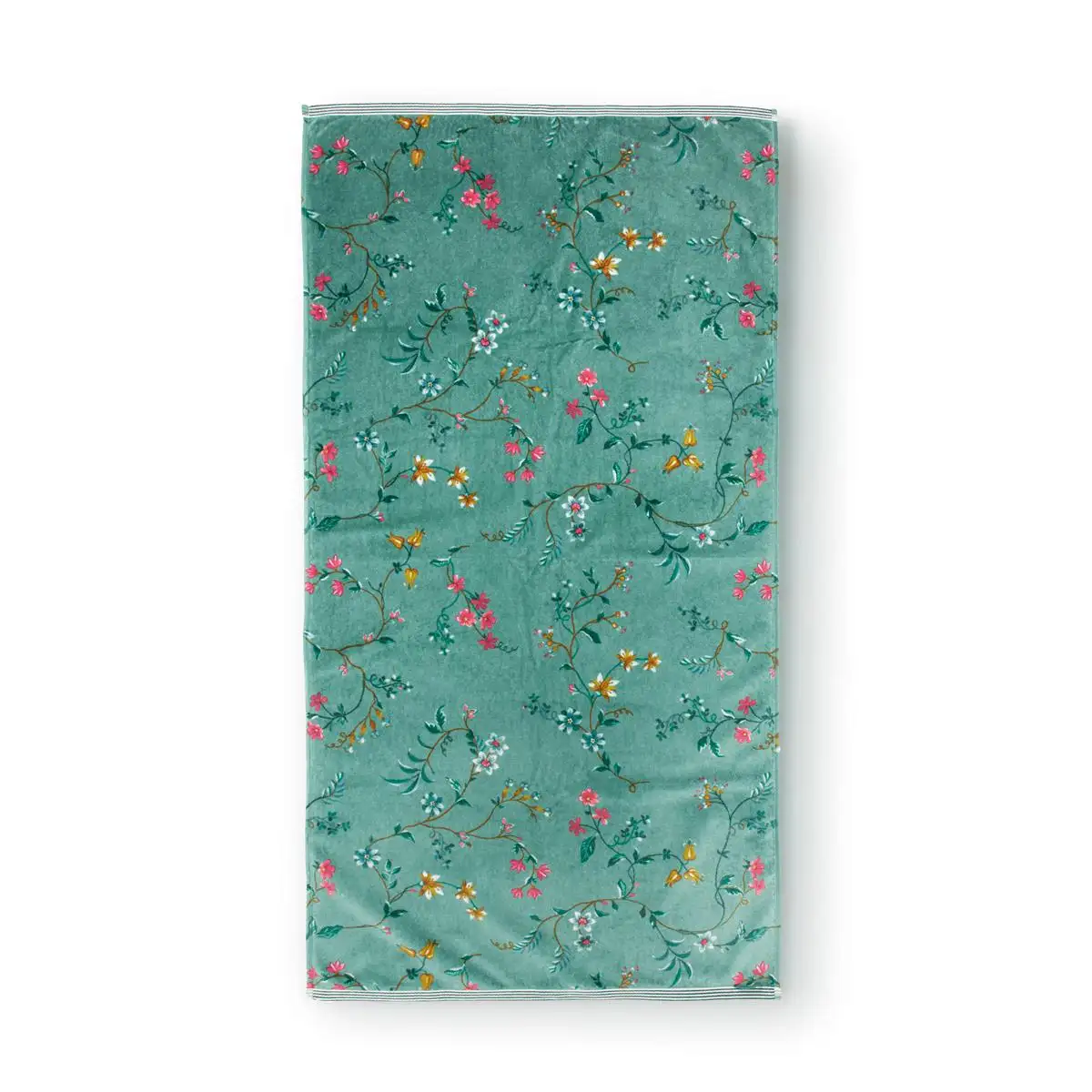 PiP studio handdoek Les Fleurs green 55x100 - Handdoek 55x100cm - Afbeelding 2