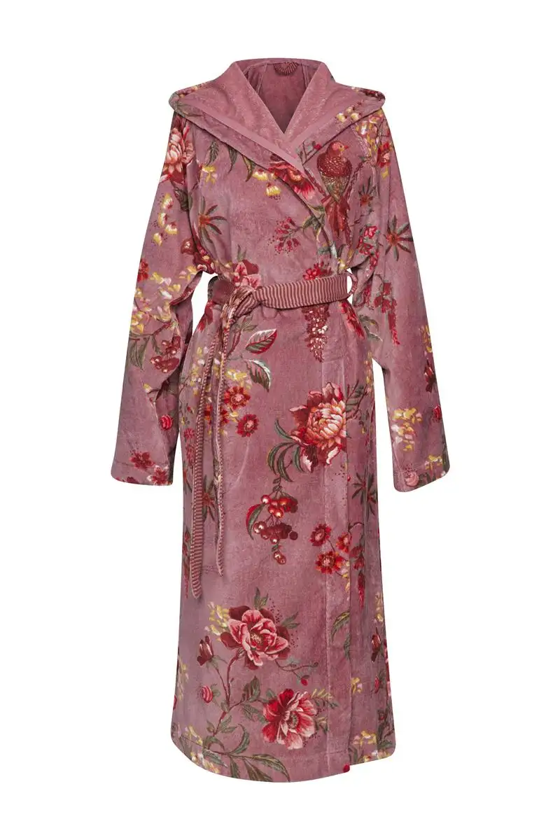 PiP Studio badjas Secret Garden mauve - M