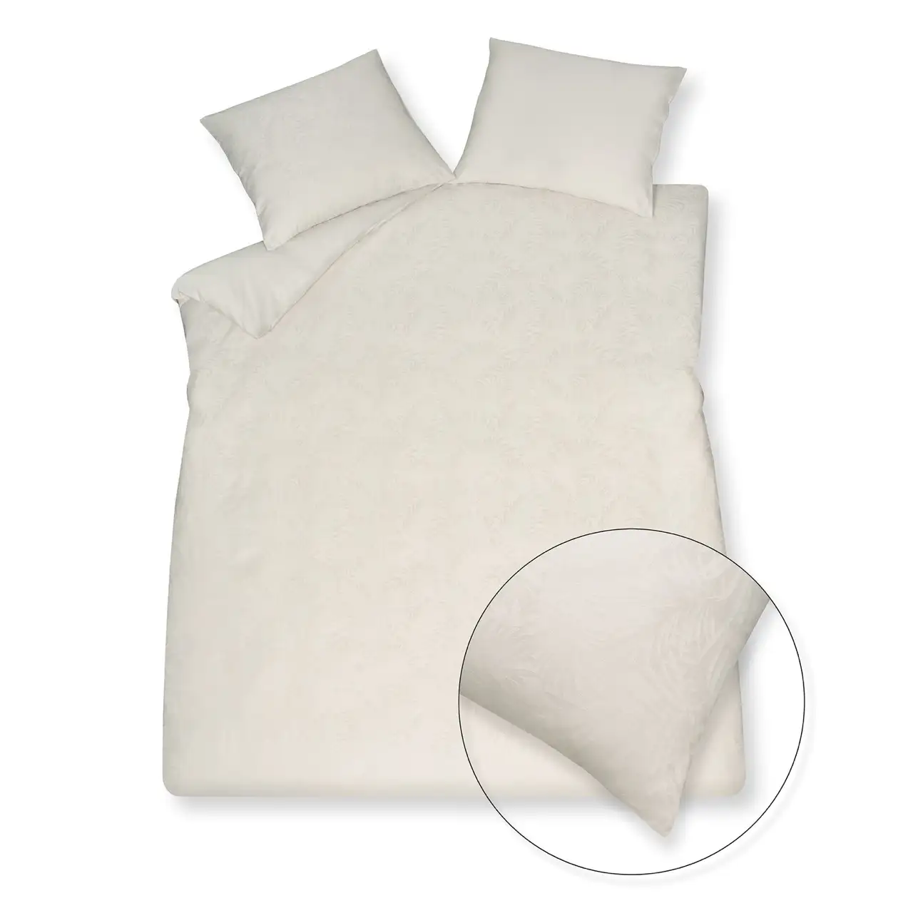 Vandyck dekbedovertrek Purity Florence (satijn, cream tan) - Ecru - Afbeelding 2