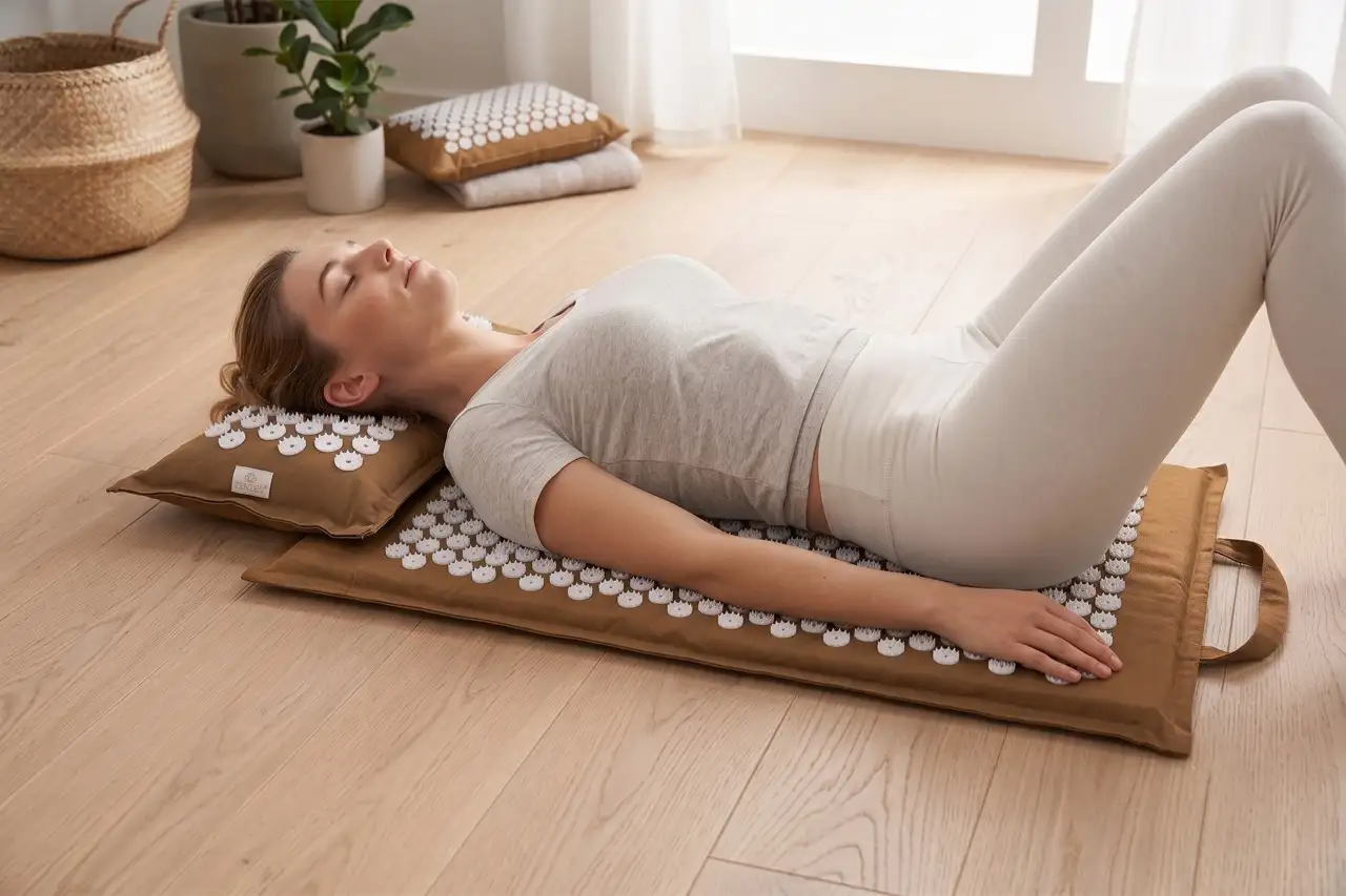 ZENZES® Shakti spijkermat + kussen Ohm zand set - Afbeelding 7