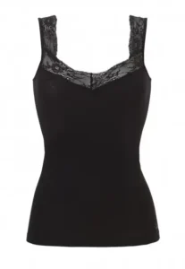 Ten Cate Basics women singlet lace (black) - Zwart