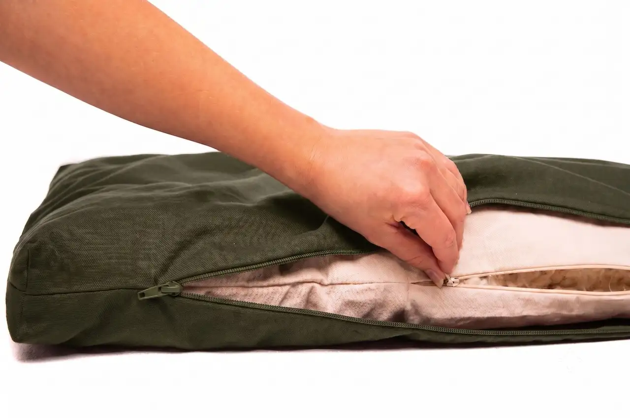 ZENZES® Pro Eco meditatiekussen Zabuton 90x70cm olive green - Afbeelding 2
