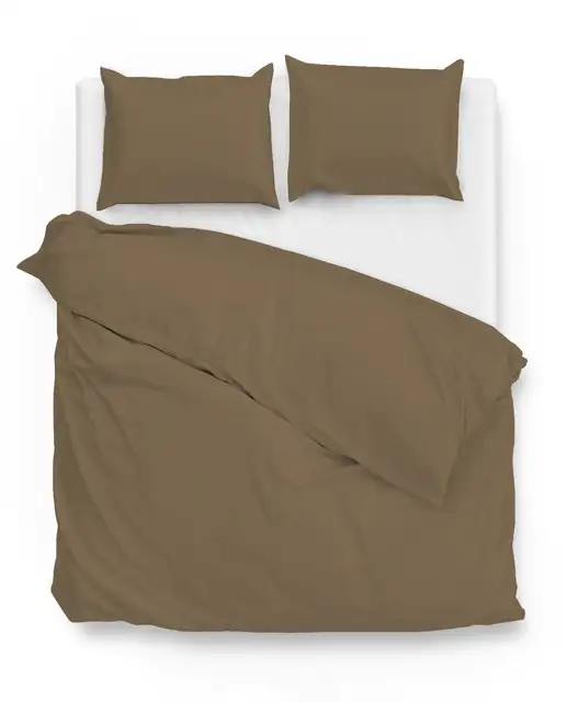 Zo! Home dekbedovertrek Satinado real taupe satijn - Taupe - Afbeelding 2