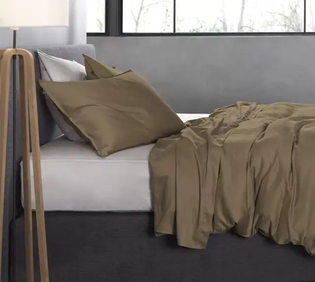 Zo! Home dekbedovertrek Satinado real taupe satijn - Taupe - Afbeelding 3