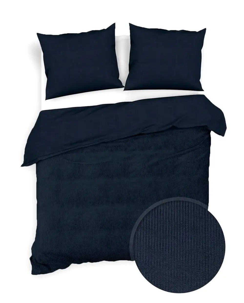 Zo! Home dekbedovertrek Velluto (velvet, night blue) - Blauw