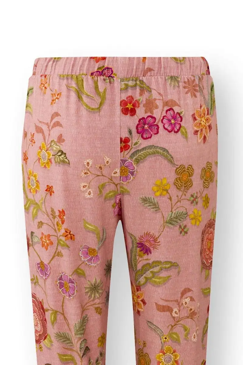PiP Studio lange broek Bobien Coco Flower koraal - L - Afbeelding 4