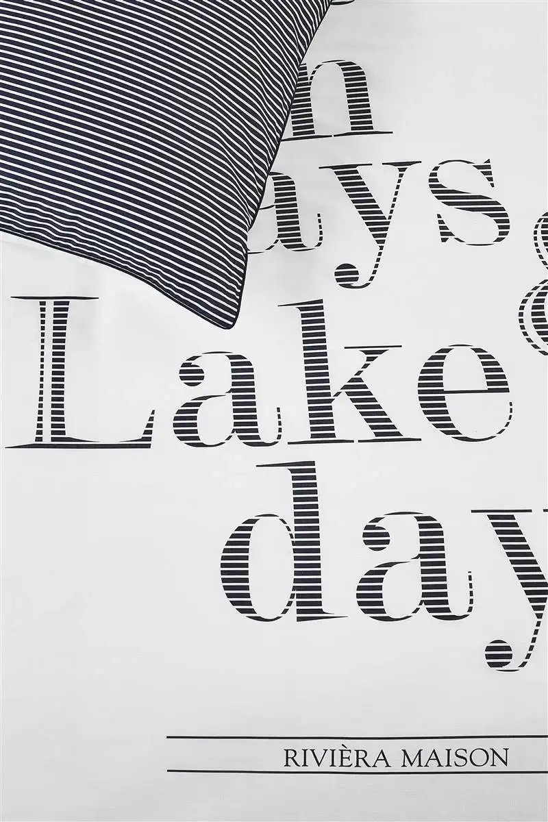 Riviera Maison dekbedovertrek Lake Days navy 240x200/220 - lits-jumeaux 240x200/220 + 2 slopen - Afbeelding 4